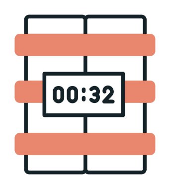 Zaman bombası ikonu vektör illüstrasyonu.