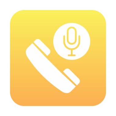 Basit Arama Kaydı simgesi, vektör illüstrasyonu