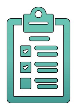 kontrol listesi simgesi, vektör illüstrasyonu 