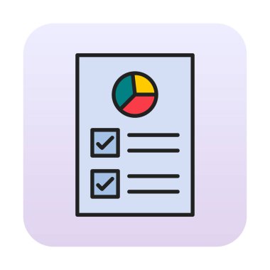 Çalışma Raporu simgesinin vektör illüstrasyonu