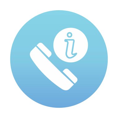 Basit çağrı bilgi simgesi, vektör illüstrasyonu