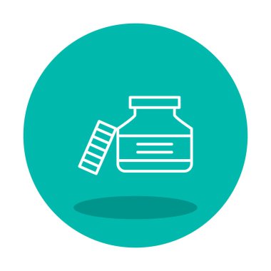 Mürekkep kavanozu simgesinin vektör çizimi 