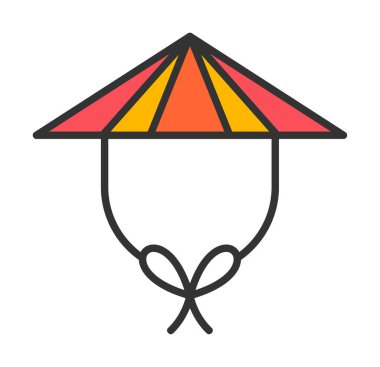 Çin şapkası. Web simgesi basit illüstrasyon 