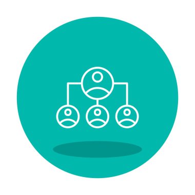 Basit Organizasyon hiyerarşisi simgesi, vektör illüstrasyonu