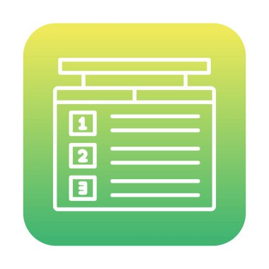 Puan tahtası web simgesi, vektör illüstrasyonu 