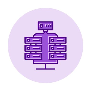 Ağ sunucu simgesinin vektör illüstrasyon tasarımı