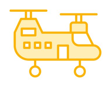 Askeri Heliciopter vektör ikonu. biçim düzdür  