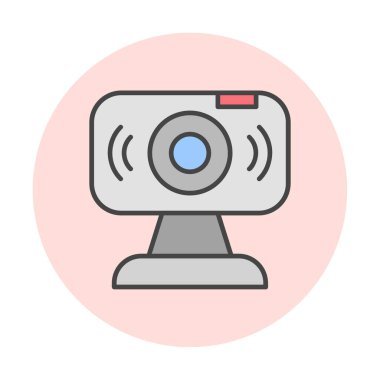 Web kamerası. Web simgesi basit illüstrasyon                   