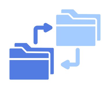 Basit Veri Kopyalama simgesi, vektör illüstrasyonu