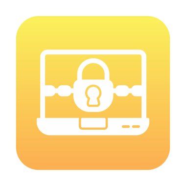 Basit düz Ransomware bilgisayar simgesi