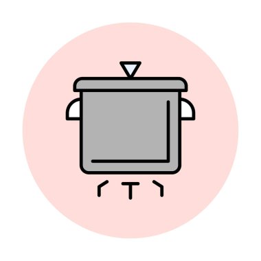 Pişirme vektörü düz simge. Pişirme Otu                   