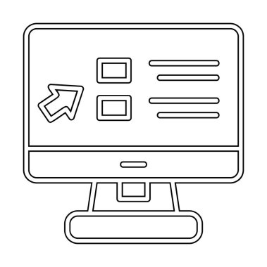 Basit Online Course Üniversitesi simgesi, vektör illüstrasyonu