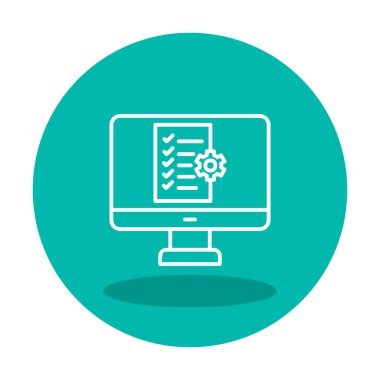 Proje Yönetimi simge vektör çizim