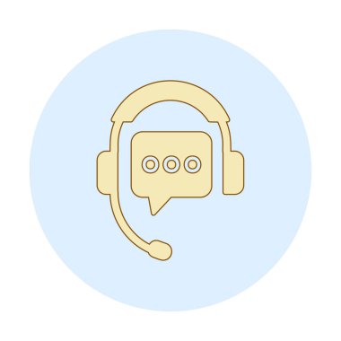 Basit Destek Hizmetleri simgesi, vektör illüstrasyonu