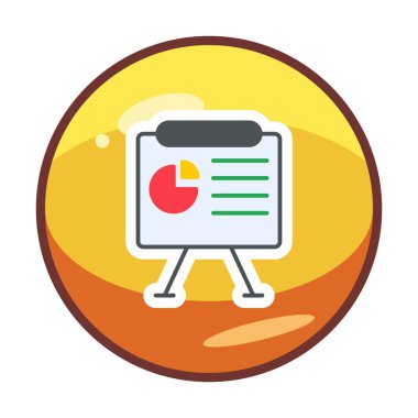 Sunum tahtası simgesi, vektör illüstrasyonu   