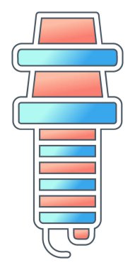 Buji simgesinin vektör illüstrasyonu