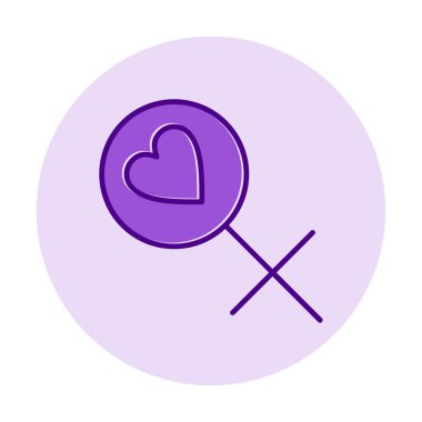 Kadın Sembol ikonu vektör illüstrasyonu