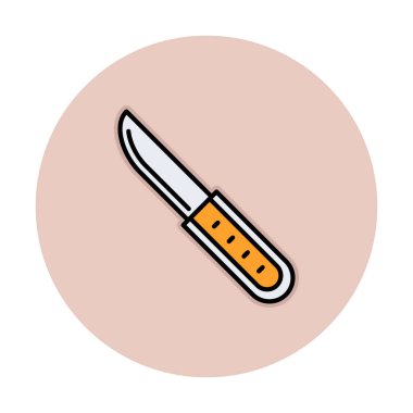 Beyaz arkaplanda izole edilmiş bıçak vektör simgesi 