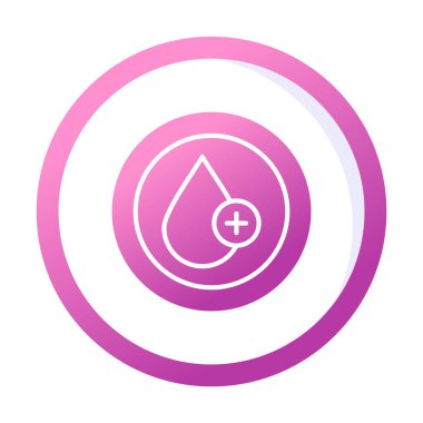 Kan damlası ağ simgesi, vektör illüstrasyonu 