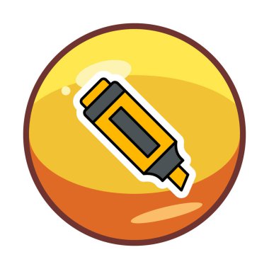 İşaretleyici. Web simgesi basit illüstrasyon                       