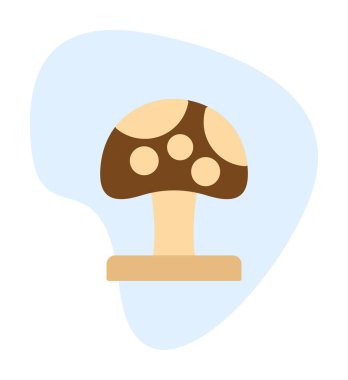 İzole edilmiş arkaplanda mantar simgesi