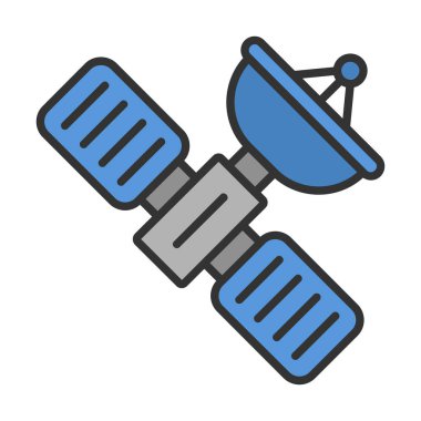 Uydu vektör çizimi, simge ögesi biçimi                     