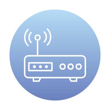 düz modem simgesi vektör illüstrasyon tasarımı