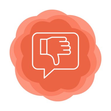 Hoşlanmıyorum. Web simgesi basit illüstrasyon 