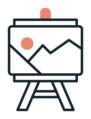 düz basit boyama simgesi, vektör illüstrasyonu 