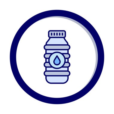 su şişesi simgesi, vektör illüstrasyonu    