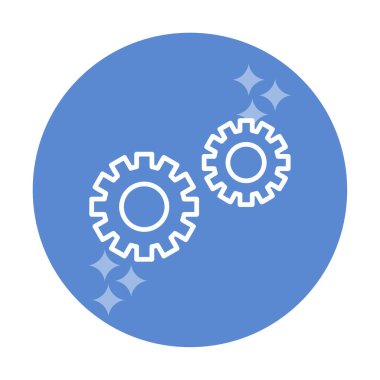 Gears'ı web simgesi, vektör çizim 