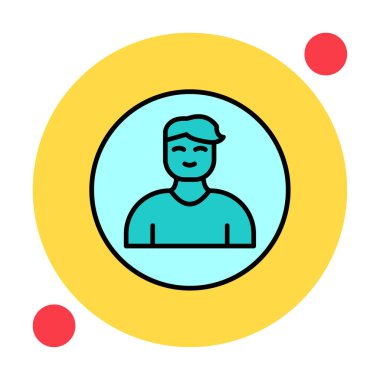 Profil simgesi vektör illüstrasyonu