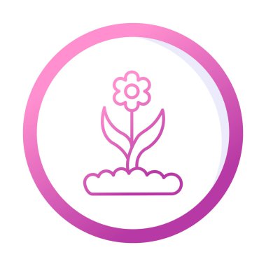  düz çiçek ikonu illüstrasyon tasarımı