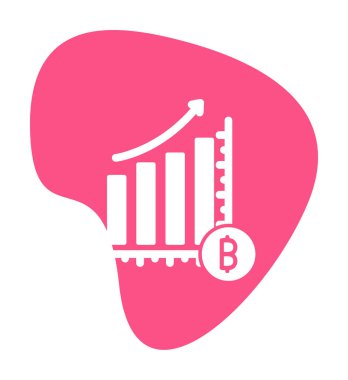 Kâr, kripto para birimi şeması, bitcoin vektör ilüstrasyonu