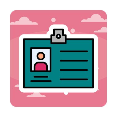 Üyelik Kartı simgesinin vektör illüstrasyonu