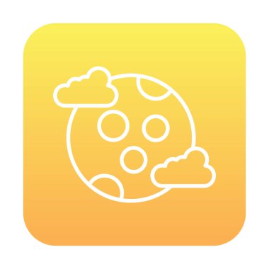 Dolunay düz ikonu. vektör illüstrasyonu 