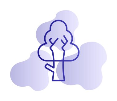 ağaç web simge vektör çizim