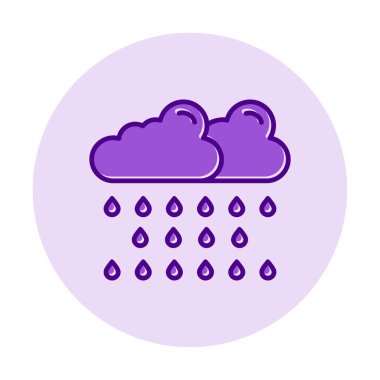 yağmur simgesi, vektör illüstrasyonu  