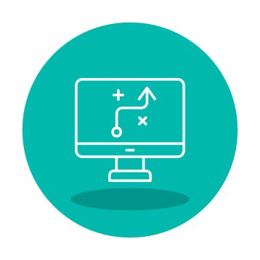 Basit Strateji simgesi, vektör illüstrasyonu