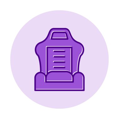 araba koltuğu simgesi, vektör illüstrasyonu 