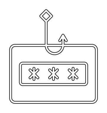 düz Phishing simgesi, düz tasarım illüstrasyon tasarımı
