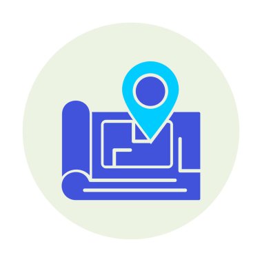 gps konum simgesi, vektör illüstrasyonu basit tasarım