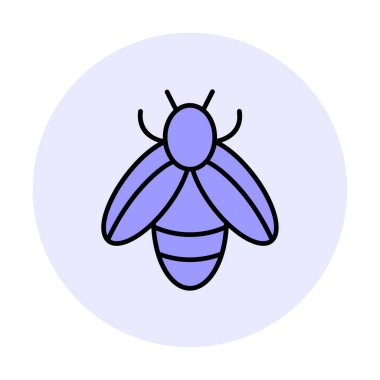 Şirin Arı simgesi, vektör çizim        