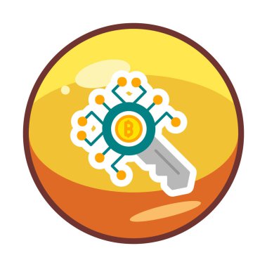 Basit Şifreleme Anahtarı simgesi. vektör 