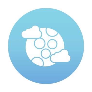 Dolunay düz ikonu. vektör illüstrasyonu 