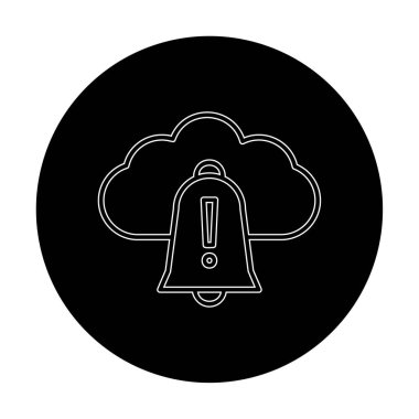 Basit Hava Uyarısı simgesi, vektör illüstrasyonu