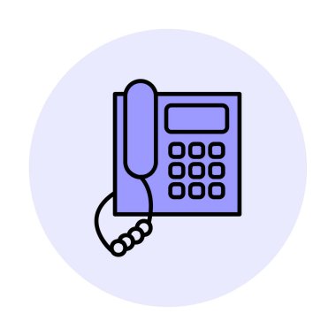 Basit eski düz telefon vektör çizimi 