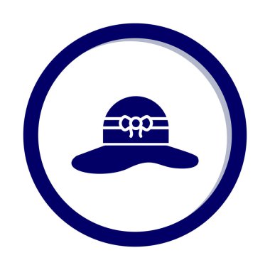 Güneş şapkası Icon vektör çizim