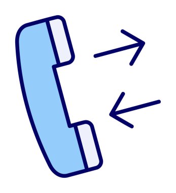 Basit telefon arama simgesi, vektör tasarımı