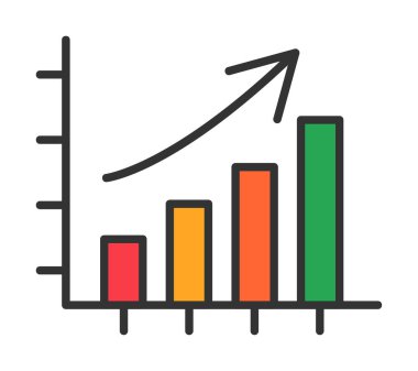 Business Bar Grafik simgesinin vektör illüstrasyonu